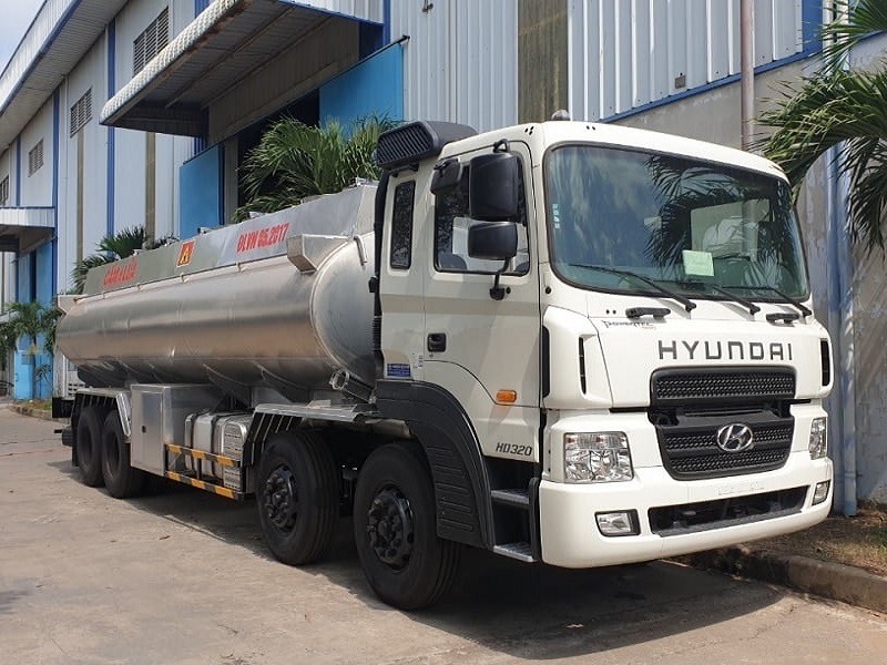 HYUNDAI HD320 BỒN NHÔM CHỞ XĂNG 24 KHỐI